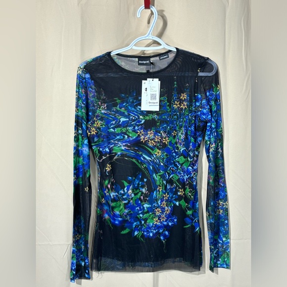 🔥NWT Desigual Tulle Top - Picture 1 of 14
